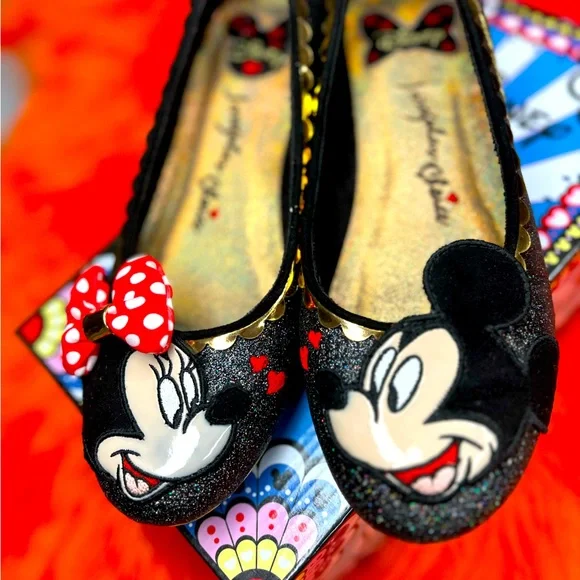 Irregular Choice Disney Mickey and Minnie Flats size 41 - Picture 1 of 14